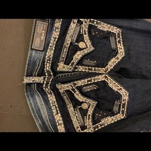 grace straight cut bling jeans in excellent shape